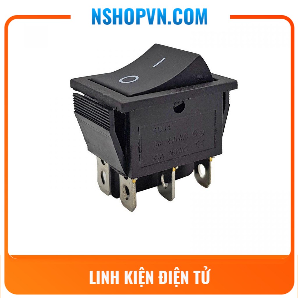 Công tắc bập bênh 6 chân 2 trạng thái KCD4 25x31mm
