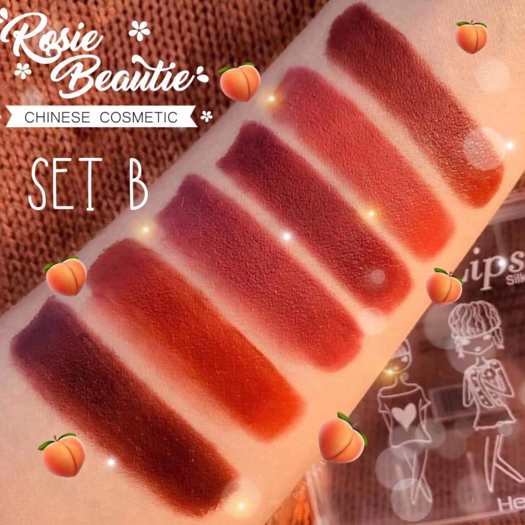 Set Son 6 Cây Silky Vivid Color Heng Fang -Hàng Nội địa Trung | BigBuy360 - bigbuy360.vn