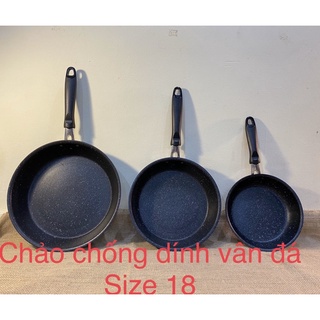 Chảo Chống Dính Vân Đá Ramos ( nông) Sezi (18, 20, 22... 30cm)
