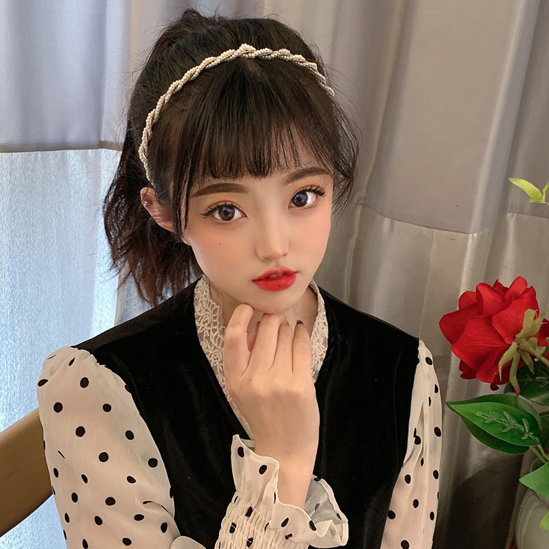 Băng Đô Cài Tóc Đính Ngọc Trai Xinh Xắn Cho Nữ