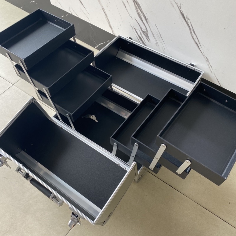 Cốp nhôm 3 tầng size đại - cốp đựng đồ nail , phun xăm