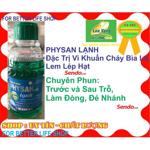 Thuốc Physan 20SL (Mẫu mới) đặc trị THỐI NHŨN, CHÁY LÁ