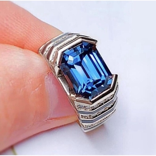 Nhẫn đính đá sapphire sang trọng thanh lịch cho nữ