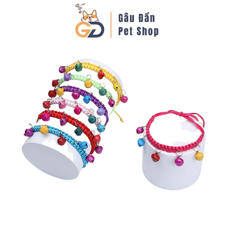 Vòng Cổ Chó Mèo - Vòng Cổ Tết Tay Có Chuông Cho Chó Mèo