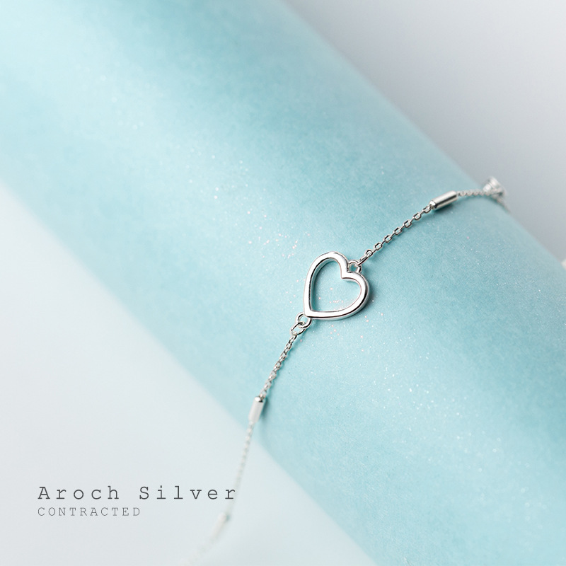 Lắc Chân Mạ Bạc 925 Đính Đá Hình Trái Tim Xinh Xắn S2348 | BigBuy360 - bigbuy360.vn