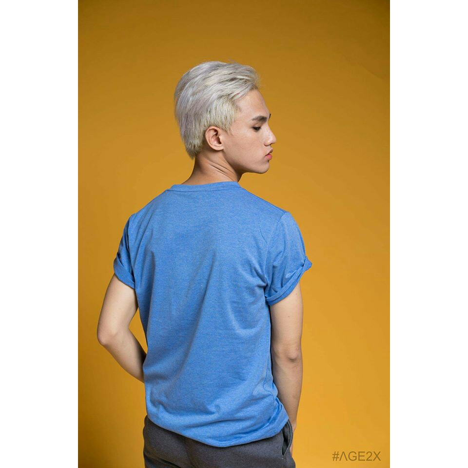 Combo 3 Áo Thun Nữ Nam Unisex Chính Hãng AGE2X TÔNG XANH DƯƠNG.