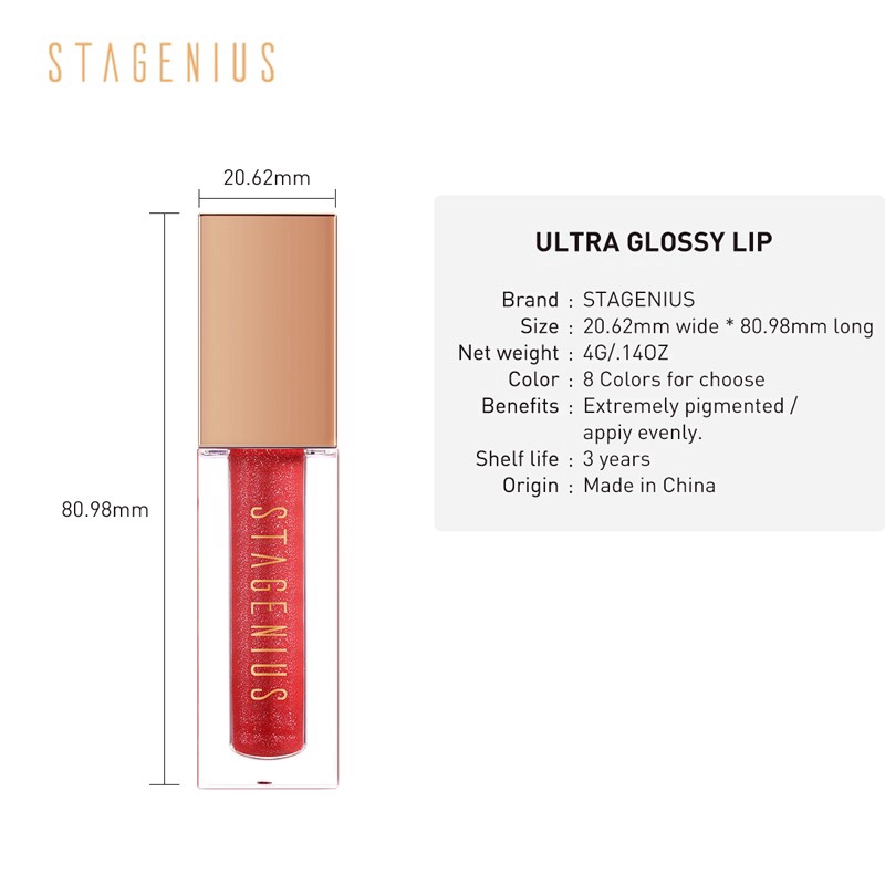 Son kem thời trang với 8 màu tùy chọn hiệu STAGENIUS 4ml | BigBuy360 - bigbuy360.vn