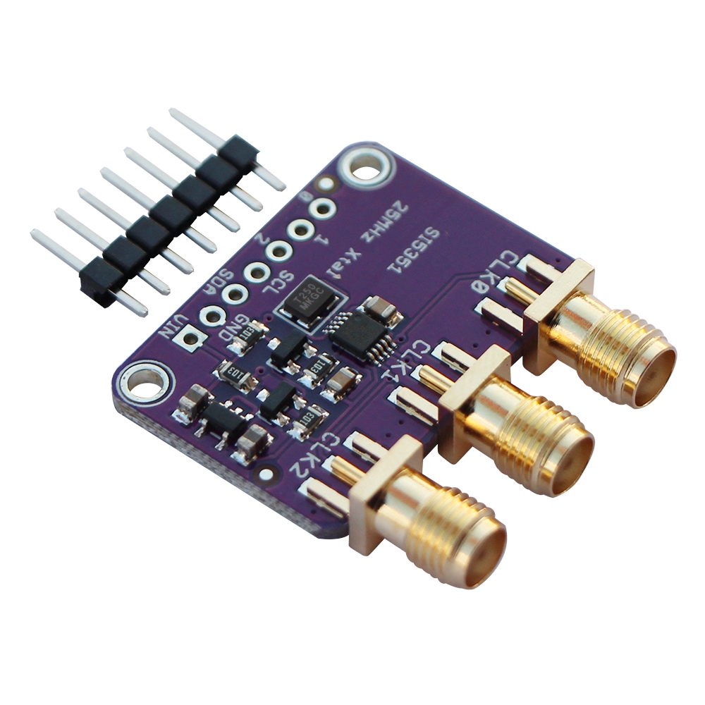 Bộ điều khiển phát tín hiệu Si5351A I2C 25 MHz Bảng mạch đột phá 8KHz đến 160 MHz cho Arduino