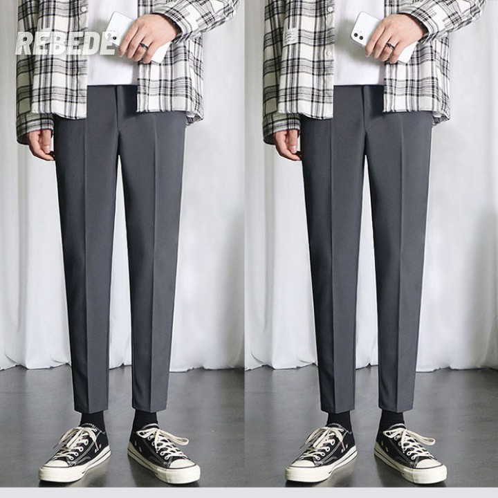 Quần tây nam Hàn Quốc (Com bo 2 quần) dáng ôm suôn, vải Tuyết Mưa co giãn | BigBuy360 - bigbuy360.vn