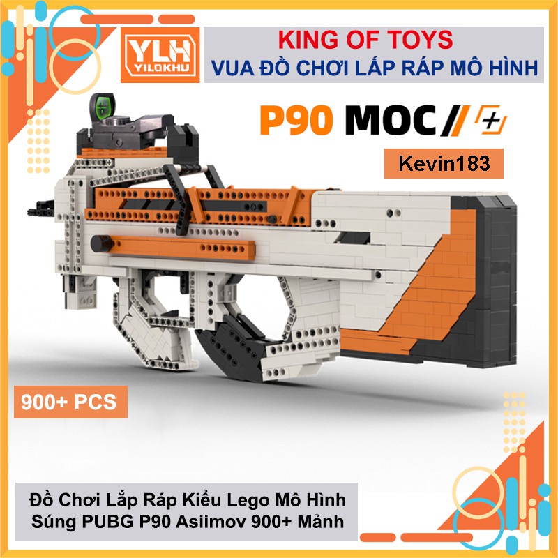 Đồ Chơi Lắp Ráp Kiểu Lego Mô Hình Súng PUBG P90 Asiimov 900+ Mảnh Ghép - Bản Thiết Kế Tiêu Chuẩn Của Kevin183