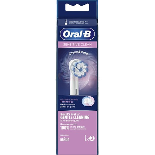 Đầu bàn chải thay thế bàn chải điện Oral-B Sensitive Clean (Set 2 cái) - Hàng nhập khẩu