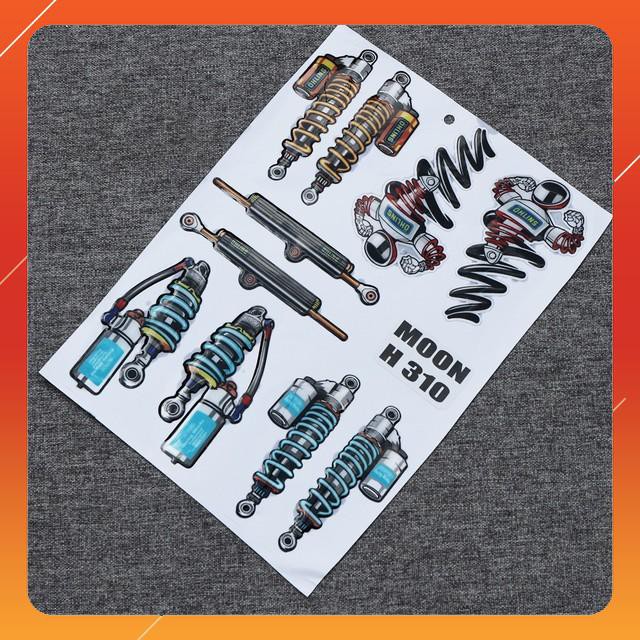 [CỰC RẺ]   BỘ TEM DÁN XE MÁY NHIỀU LOGO HÌNH PHUỘC OHLINS 3 KIỂU ROBOT VÀ TI.... TRANG TRÍ XE CỰC ĐẸP