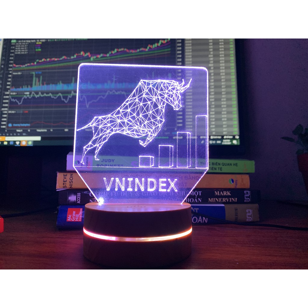 Đèn LED chứng khoán, đèn để bàn làm việc, đèn trang trí, quà cho dân trader