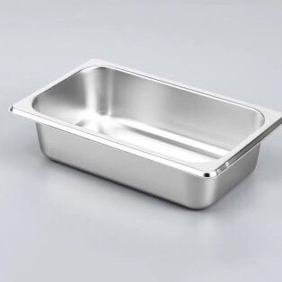 Khay inox GN 1/4, khay inox đựng thạch trà sữa loại inox 304 Cao Cấp 1/4