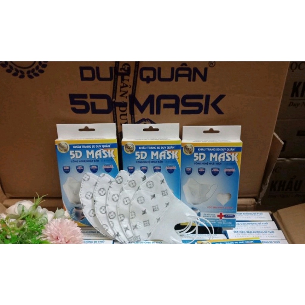 Hộp khẩu trang 5D Mask NAM ANH 3 lớp 10 cái / hộp
