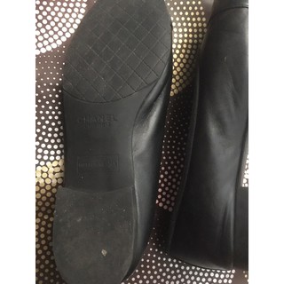giầy uniform c h a n e l size 36c auth da bê