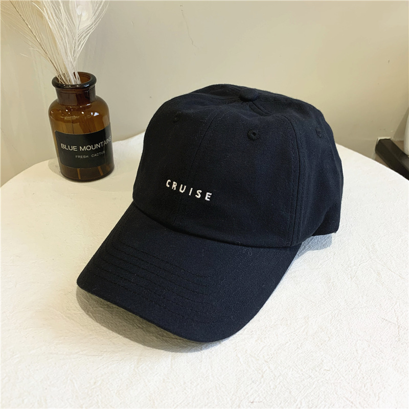 Mũ Lưỡi Trai Mềm In Chữ Nhỏ Đơn Giản Thời Trang Hàn Quốc Cho Nam Và Nữ 19112