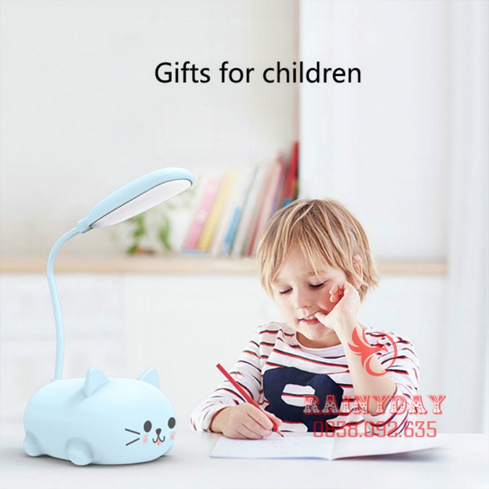 Đèn học led để bàn mini hình thú cute dễ thương pin sạc usb tích điện cho bé đọc sách làm việc chống cận