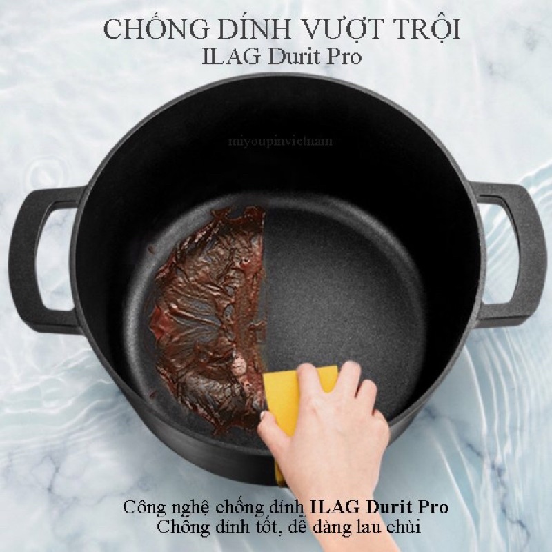 Nồi Xoong Đúc VELOSAN 24cm chống dính