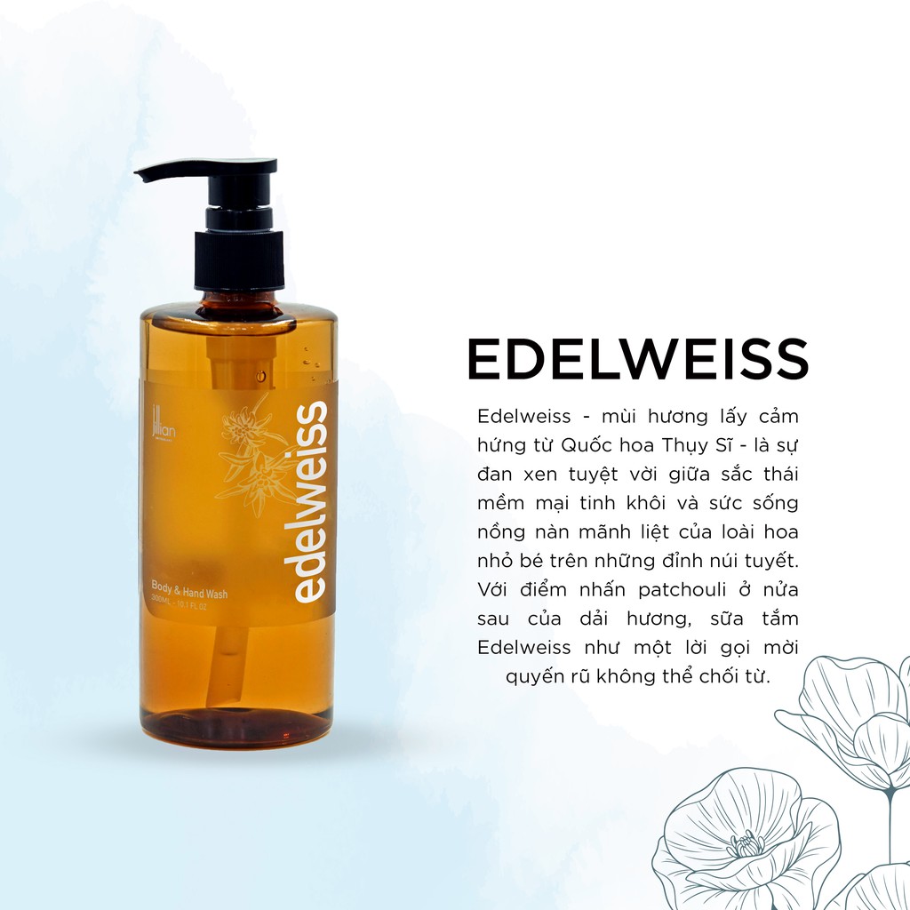 Sữa tắm Jillian hương nước hoa Edelweiss 300ml