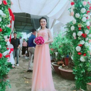 Đầm cổ yếm lấp lánh - hàng thiết kế