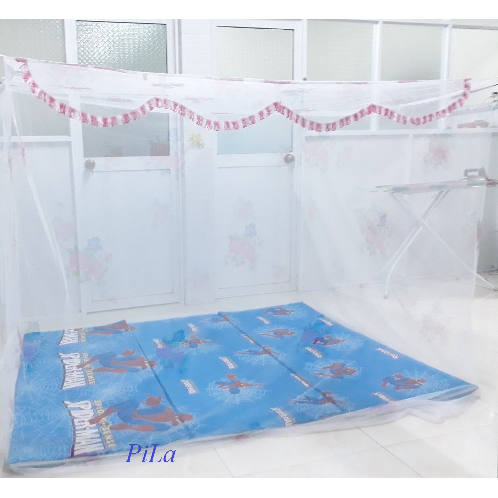 Mùng Ngủ Không Cửa Cao Cấp Ánh Sao - 1m6x2m/1m8x2m - Màu xanh dương/ Xanh lá