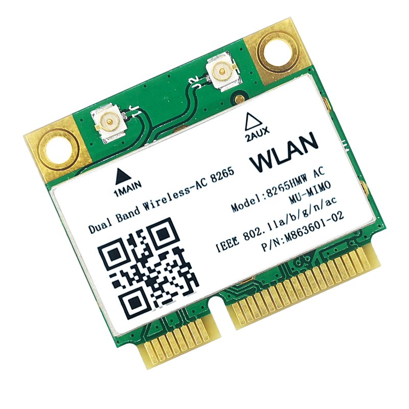 MIMO Ăng Ten Wifi 8265 Ac 8db 1200m 2.4 / 5g Mini Pcie Bluetooth 4.2 Cho Win-Mmo / Win7 Win 8 Win 10 Linux | BigBuy360 - bigbuy360.vn
