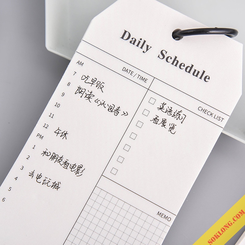 Tập 52 tờ note ghi chú check list viết kế hoạch, công việc to do list tiện lợi NO08