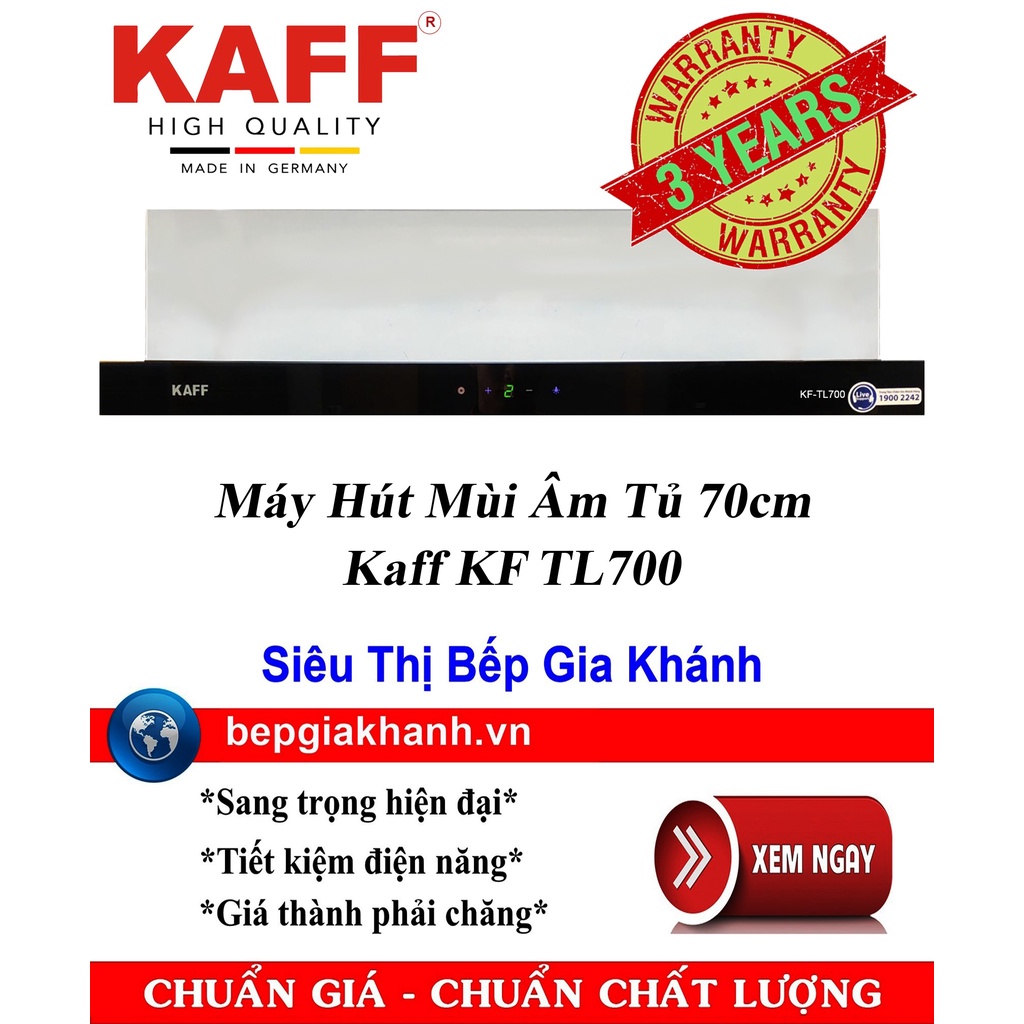 [HCM]Máy hút mùi âm tủ 70cm Kaff KF TL700