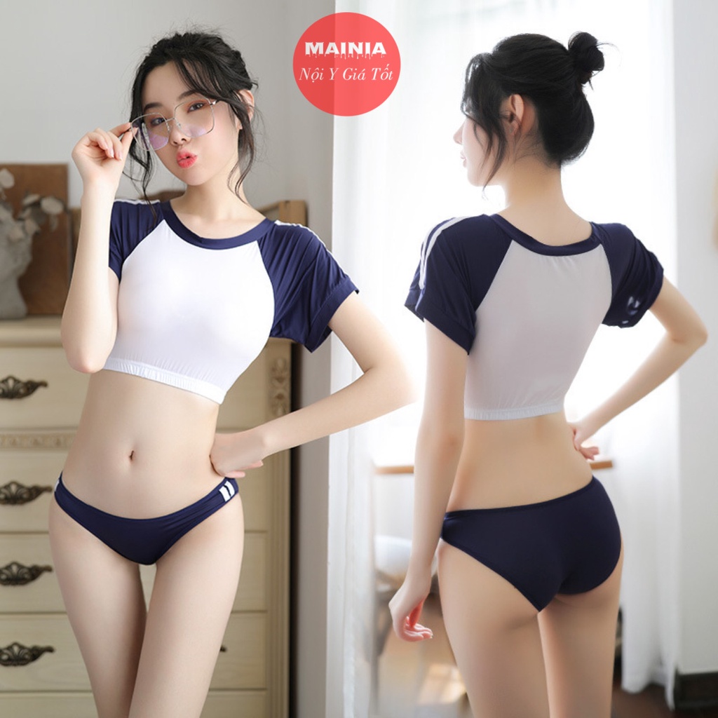 Set Bộ Đồ Ngủ Cosplay Cô Học Sinh Dễ Thương Sexy Gợi Cảm Mainia Shop
