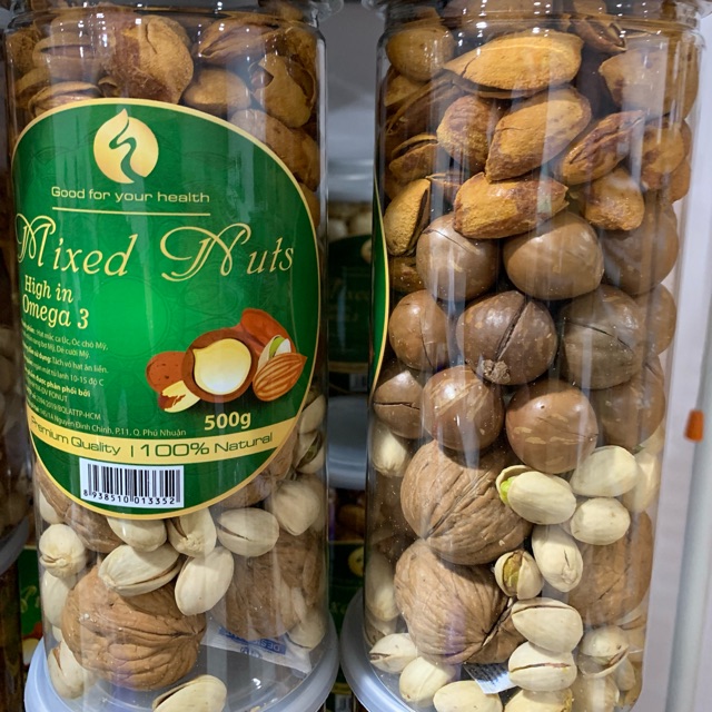 Mix 4 loại hạt còn vỏ 500g