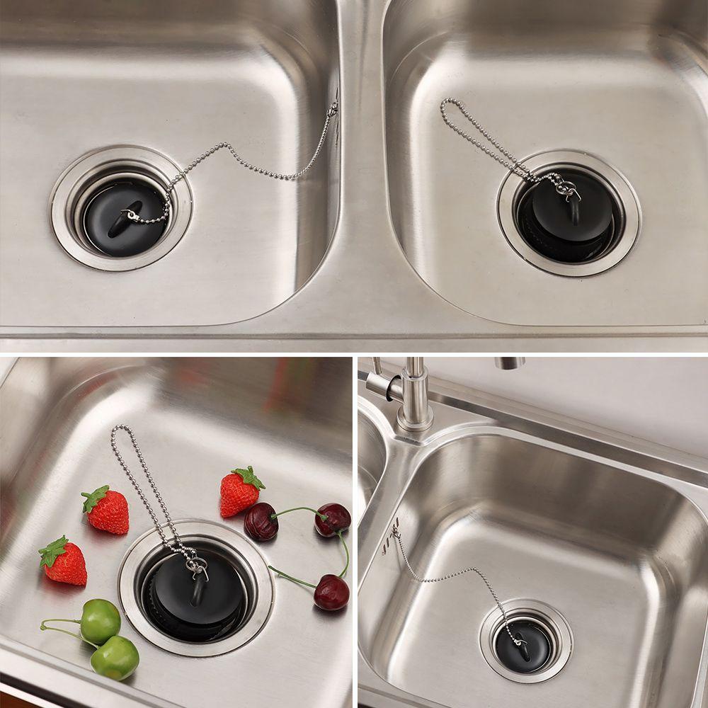 PISTA Vỏ Bọc Cống Thoát Nước Bồn Rửa Chén Hình Tròn Siêu Bền Kèm Dây Xích Tiện Dụng