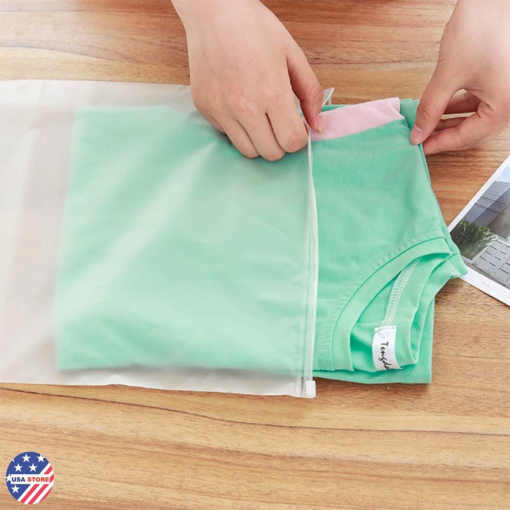 [Video Review] TÚI KHÓA ZIP Lụa Mờ Trắng Có Khóa Kéo - Túi Zipper Đựng Quần Áo, Đồ Cá Nhân, Giày Dép - Chống Bụi &amp; Nước