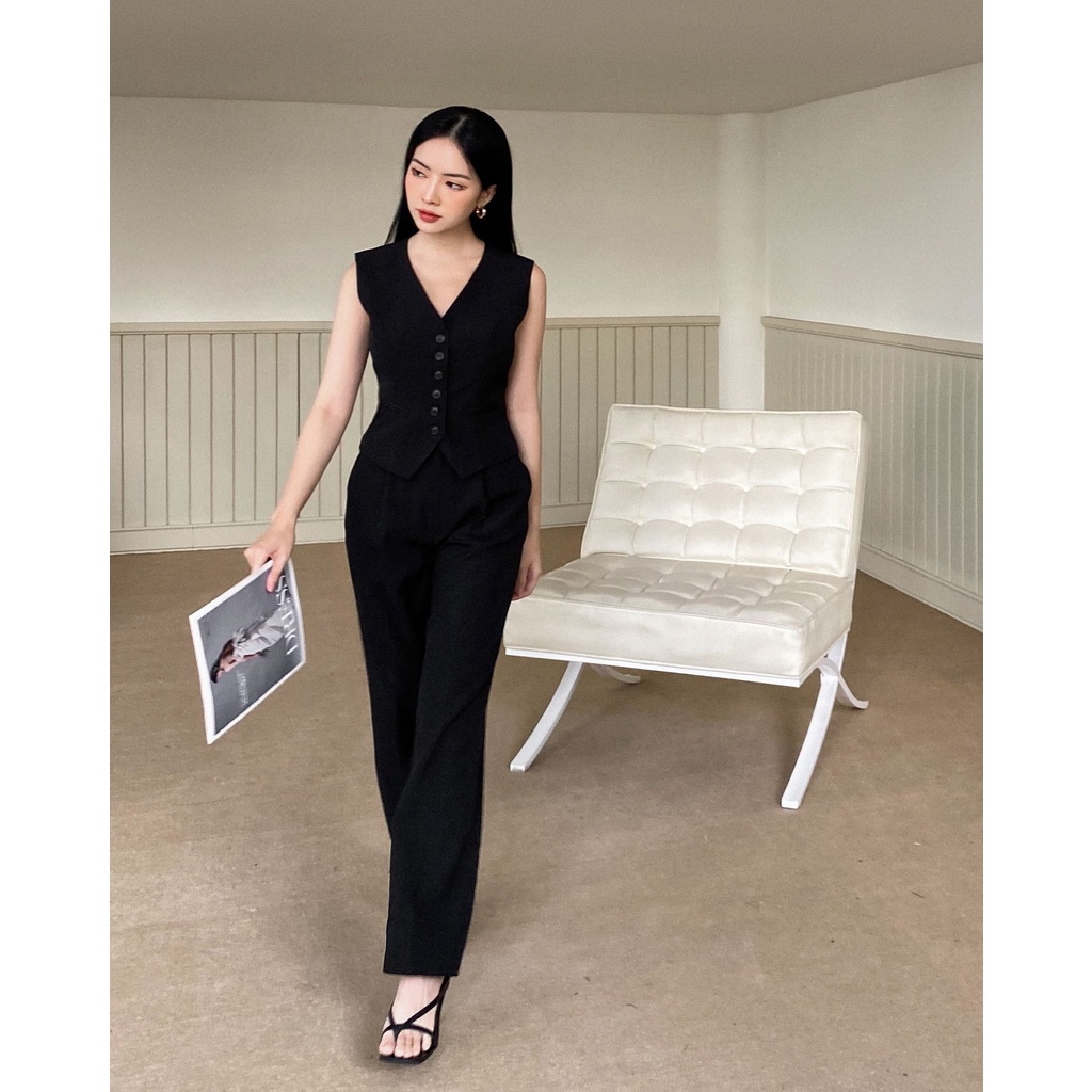 Set Áo ghi lê túi mổ + quần suông , Peace House Clothing