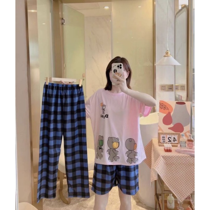 Set bộ thun cotton QC - 3 chi món