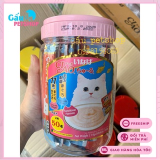 Sốt/ Snack thưởng Ciao Churu cho mèo Hộp 50 thanh - mix vị ( hàng Thái)