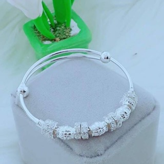 Lắc tay bạc cứng cho bé