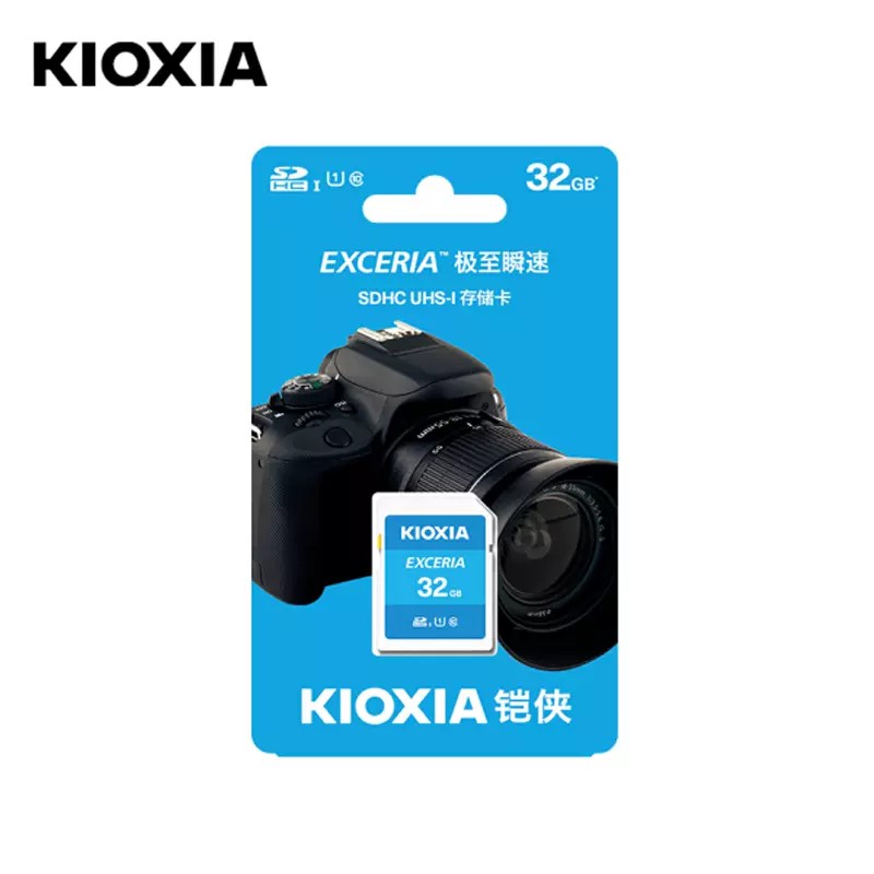 Thẻ nhớ Máy Ảnh SDXC Kioxia Exceria 16 / 32 / 64 / 128GB UHS-I U1 100MB/s (Xanh) - Formerly Toshiba Memory