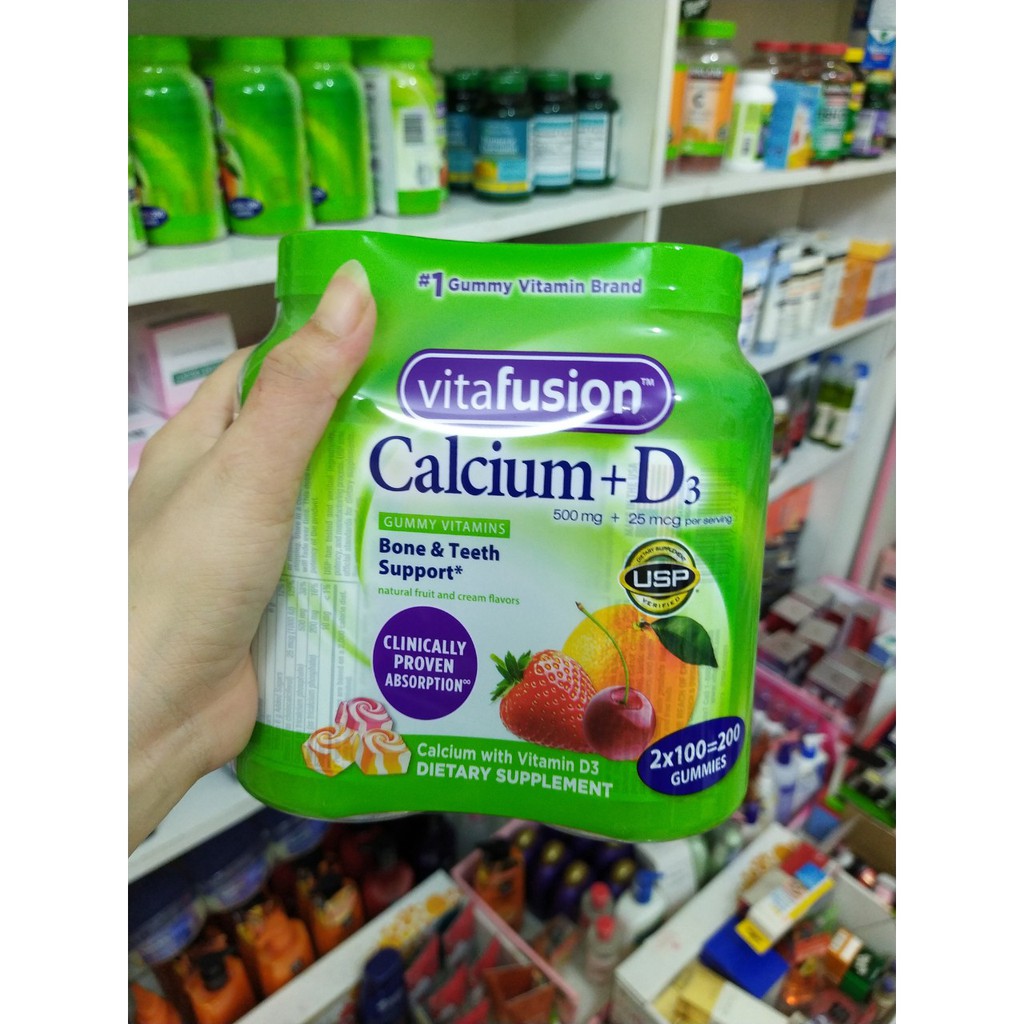 [HSD5-2022]Kẹo dẻo Vitafusion calcium 500 bổ xung vitamin và khoáng chất