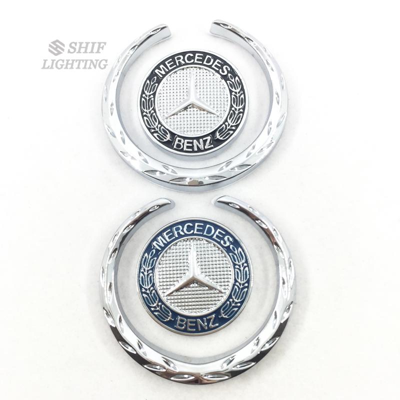 1 x Miếng Dán Logo Mercedes Benz Bằng Kim Loại Trang Trí Nắp Cốp Sau Xe Hơi