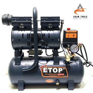 Máy nén khí sạch mini bình 9L ETOP - nén khí chống ồn- BH 12 Tháng
