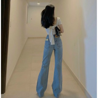 Áo cột nơ lưng tay ngắn