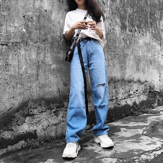 Quần Jean Thụng Rách unisex