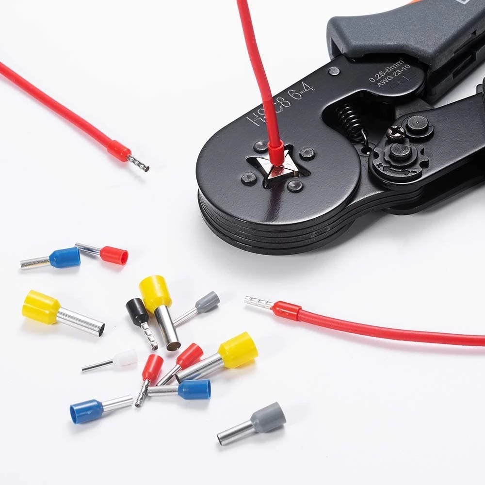 Set kìm uốn dây điện và đầu nối WOZOBUY HSC8 6-4A 0.25-10mm 2 23-7AWG/ 0.08-10mm 2 28-7AWG chuyên dụng độ chính xác cao