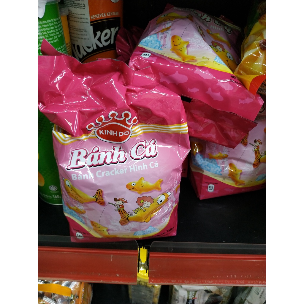 Bánh Cá Mặn Kinh Đô 350g Hình Con Cá Ngộ Nghĩnh Bắt Mắt