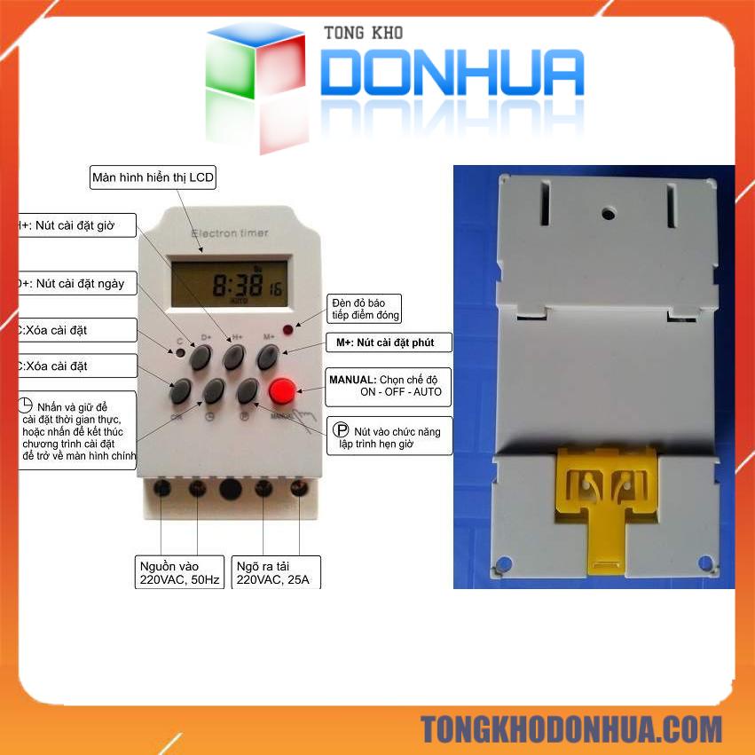 KG316T-II bộ hẹn giờ chuẩn 25A, 17 chương trình công suất lớn