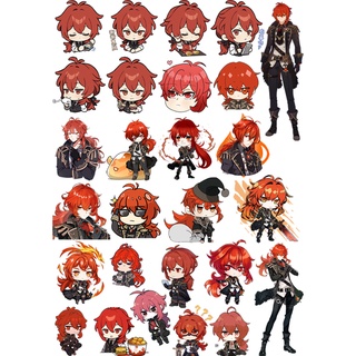 sticker hình dán diluc Genshin Impact