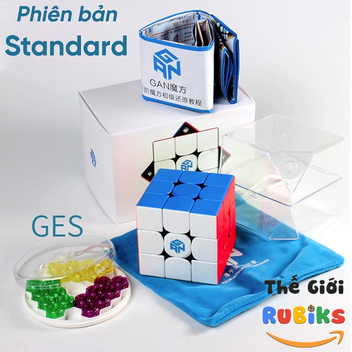 [Có GES] Rubik Gan 356 M Rubic 3x3 Nam Châm Cao Cấp Gan 356M Stickerless Đồ Chơi Thông Minh