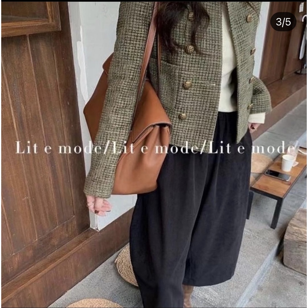 Áo blazer vải tweed sang chảnh