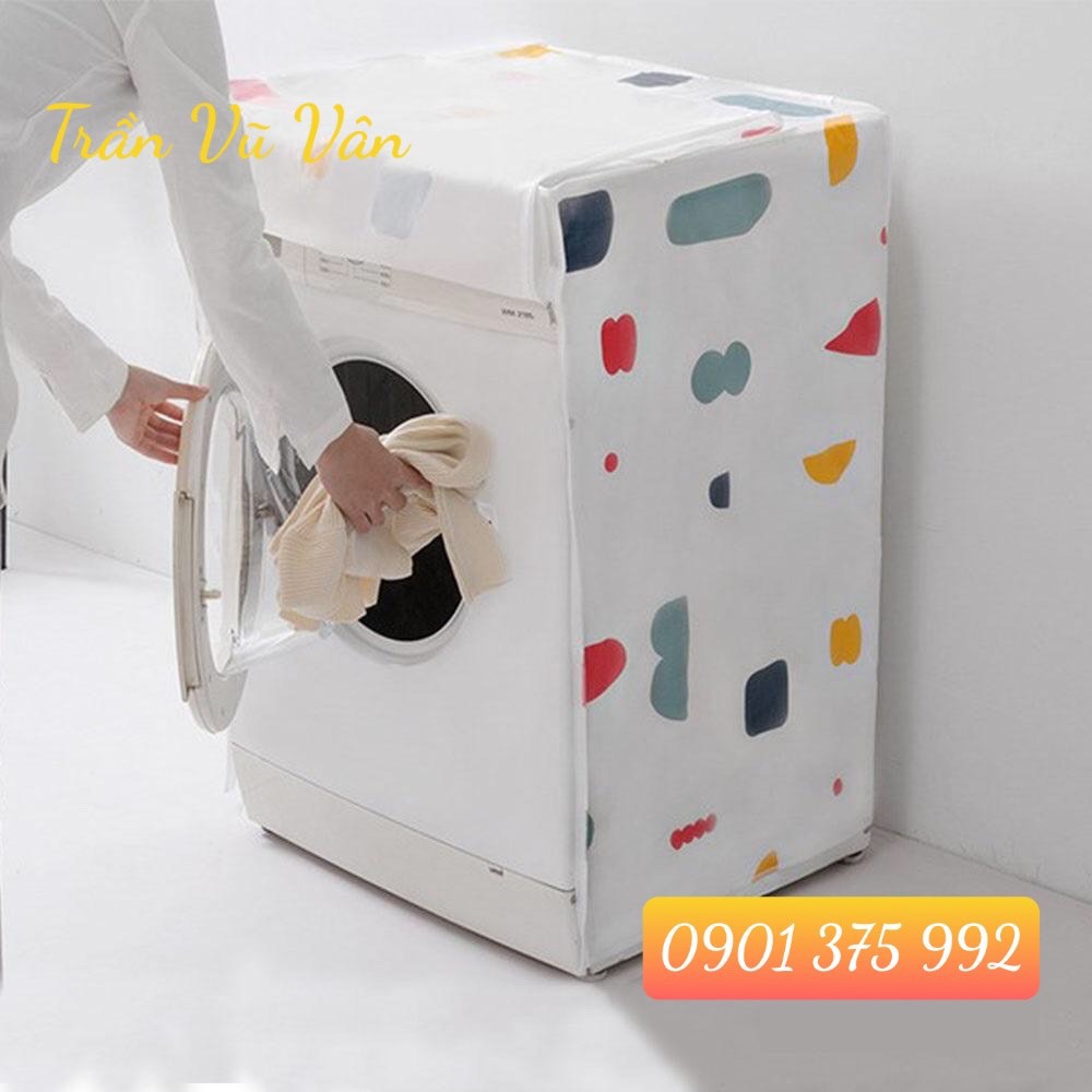 Áo Trùm Máy Giặt Cửa Trước Cửa Ngang Vải Dù Siêu Bền Chống Mưa Nắng Nóng - 7kg-12kg Chat để chọn họa tiết khách nhé